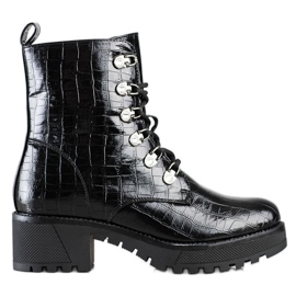 Bestelle Stylowe Ocieplane Workery czarne