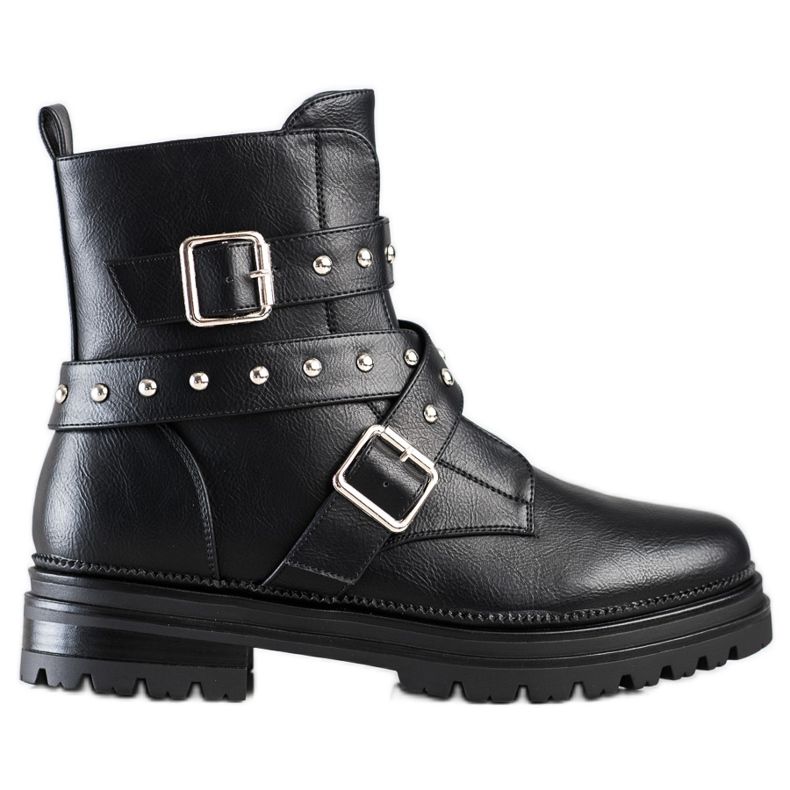 Bestelle Botki Workery Z Dżetami czarne