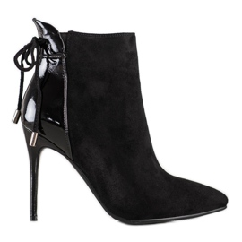 S. BARSKI Botki Na Szpilce S.BARSKI czarne