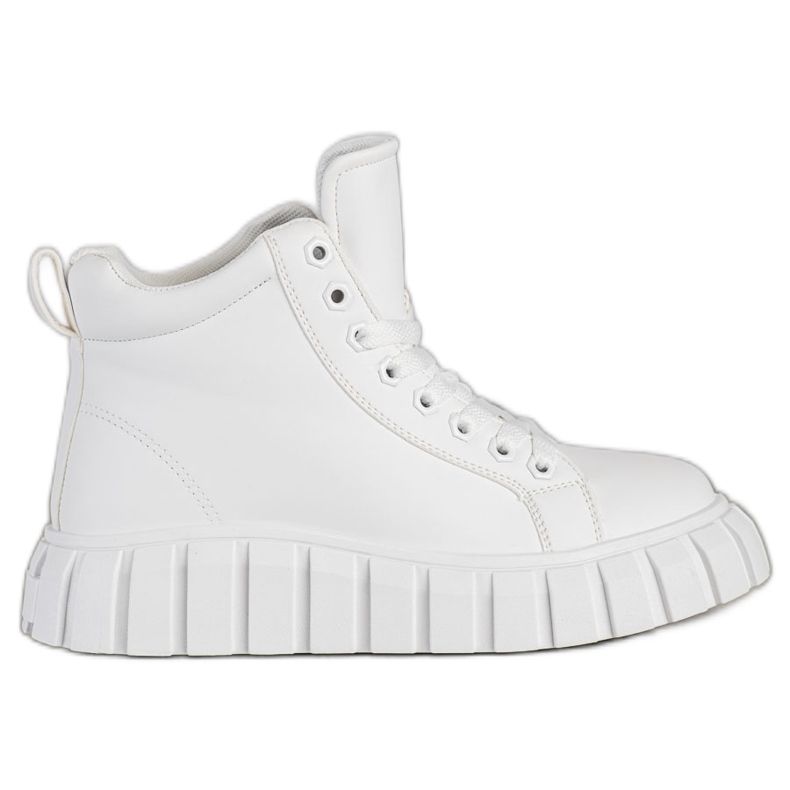 SHELOVET Modne Białe Trampki Z Eko Skóry