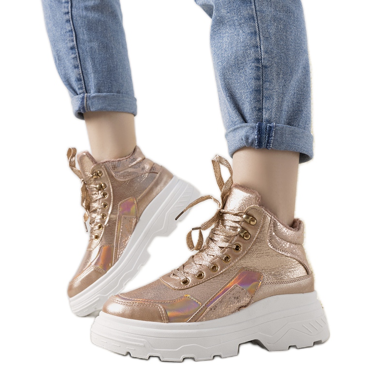 Różowe sneakersy zimowe Doyon