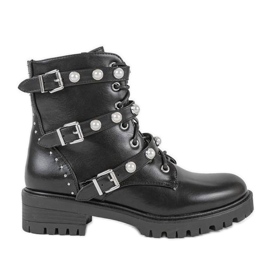 Czarne zdobione workery Gama