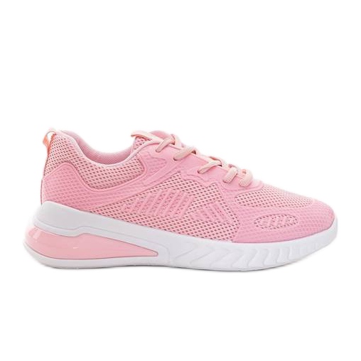 Różowe buty sportowe damskie Be fit