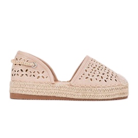 Beżowe espadryle ażurowe Peekaboo beżowy