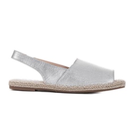 Srebrne sandały espadryle Dulce srebrny