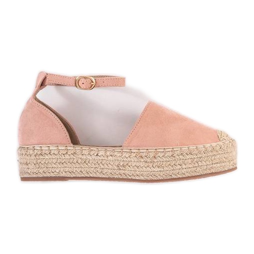 Różowe espadryle na platformie Summer