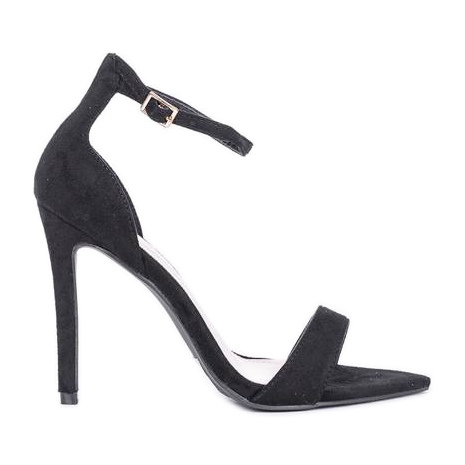 Czarne sandały na szpilce Molly
