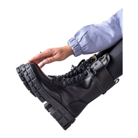 Seastar Wysokie Workery Z Kryształkami czarne