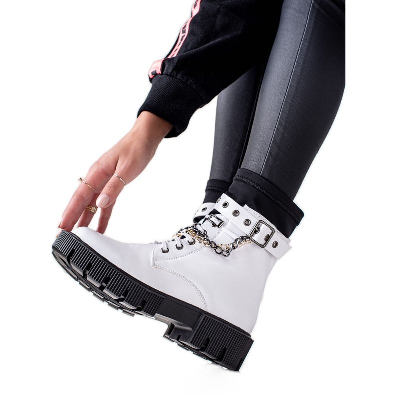 Seastar Workery Z Łańcuszkami Fashion białe