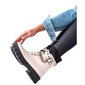 Seastar Workery Z Łańcuszkami Fashion beżowy