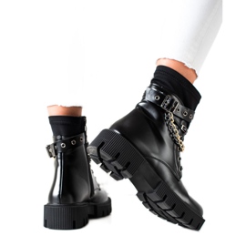 Seastar Workery Z Łańcuszkami Fashion czarne