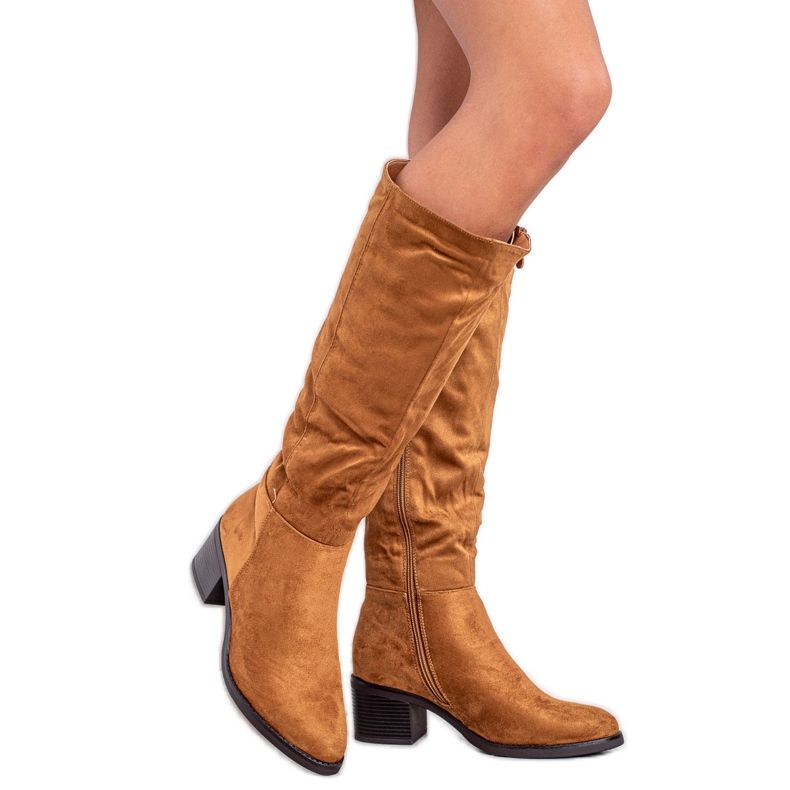 Camelowe Kozaki VINCEZA brązowe