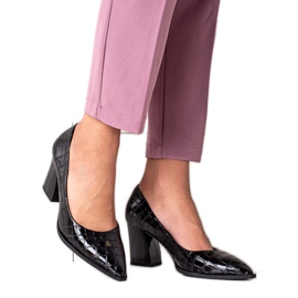 S. BARSKI Czółenka Z Eko Skóry S.BARSKI czarne