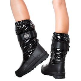 S. BARSKI Błyszczące Śniegowce S.BARSKI czarne