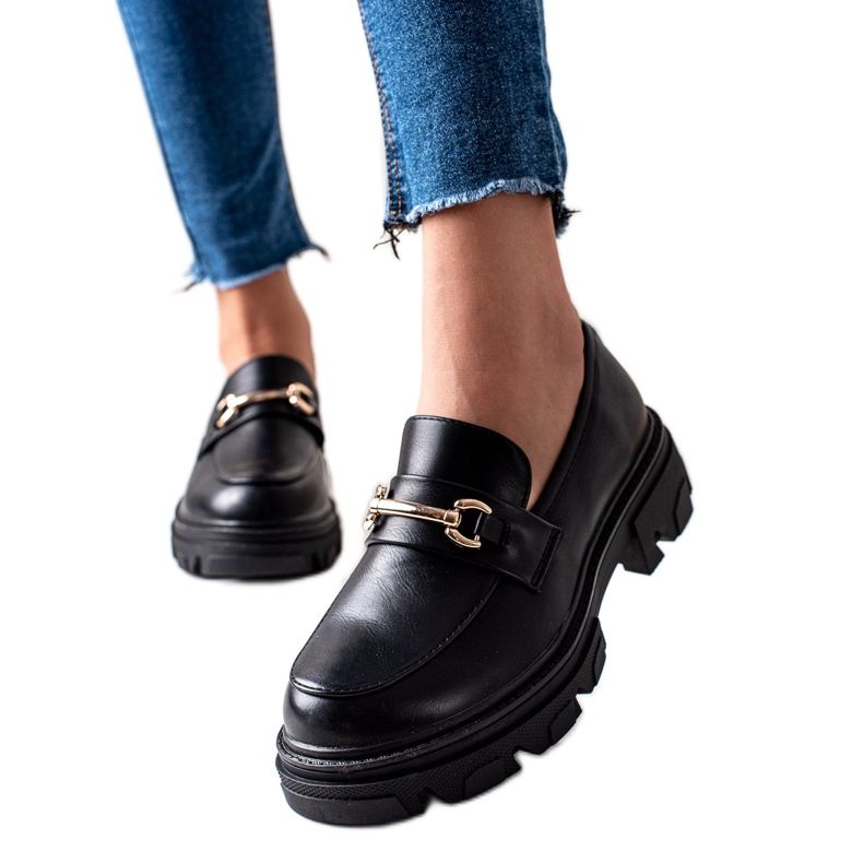 Diamantique Mokasyny Z Eko Skóry czarne