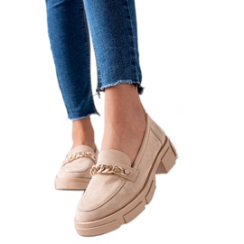 Goodin Beżowe Mokasyny Fashion beżowy