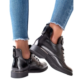 Krótkie Botki Z Ociepleniem Sergio Leone czarne