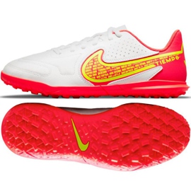Buty piłkarskie Nike Tiempo Legend 9 Club Tf Jr DA1334 176 białe białe