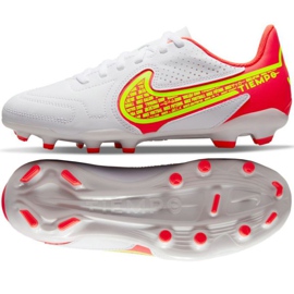 Buty piłkarskie Nike Tiempo Legend 9 Club FG/MG Jr DA1331 176 żółty, biały, wielokolorowy białe