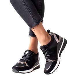 Czarne Sneakersy Na Koturnie VINCEZA