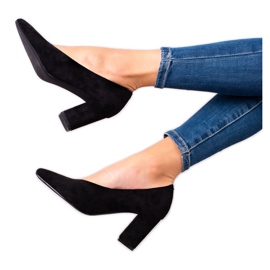 Zamszowe Czółenka VINCEZA czarne