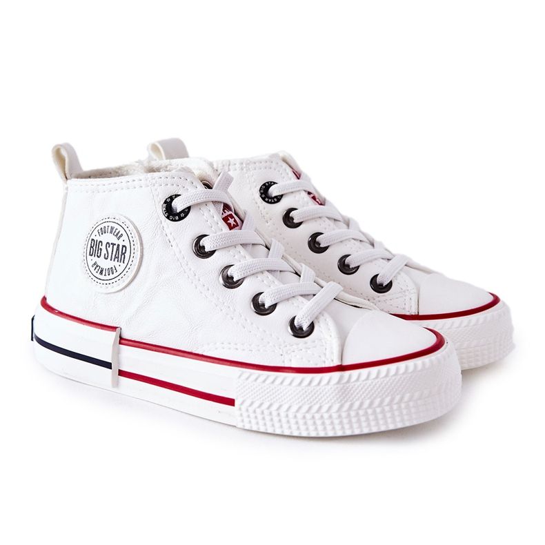 Dziecięce Wysokie Trampki Big Star II374004 Białe ['biały']