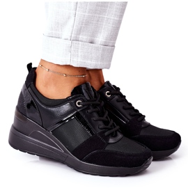 Sneakersy Na Koturnie Vinceza 10606 Czarne