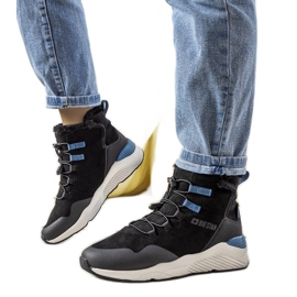 Czarne stylowe śniegowce Big Star damskie Cotto