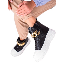 Seastar Wysokie Trampki Z Łańcuchem czarne