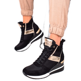 W. Potocki Sneakersy Na Koturnie Potocki czarne