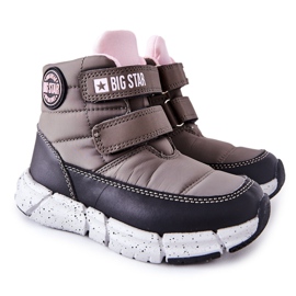 Dziecięce Śniegowce Memory Foam Big Star II374071 Szare czarne