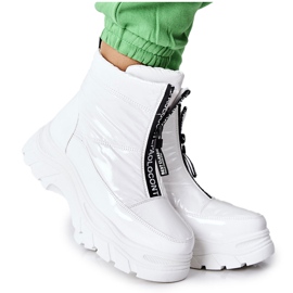 Vinceza Damskie Trapery Botki Białe Echowen