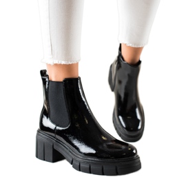 Filippo Lakierowane Botki Fashion czarne