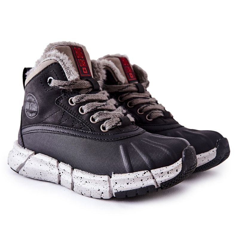 Dziecięce Ocieplane Botki Big Star II374074 Czarne