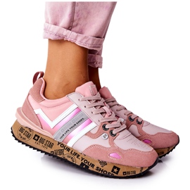 Damskie Sportowe Buty Big Star II274298 Różowe