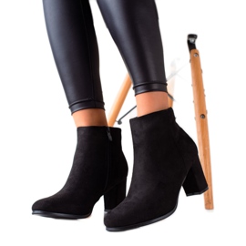 TRENDI Casualowe Zamszowe Botki czarne