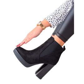 Lovery Seksowne Botki Na Platformie czarne