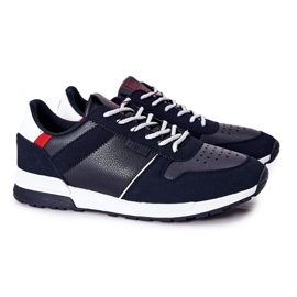Sportowe Męskie Buty Memory Foam Big Star Granatowe II174083 niebieskie