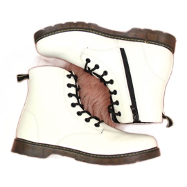 Glany ocieplane lakierowane Miss E Jr EVE251B białe