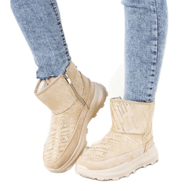 Beżowe śniegowce damskie Crescent beżowy