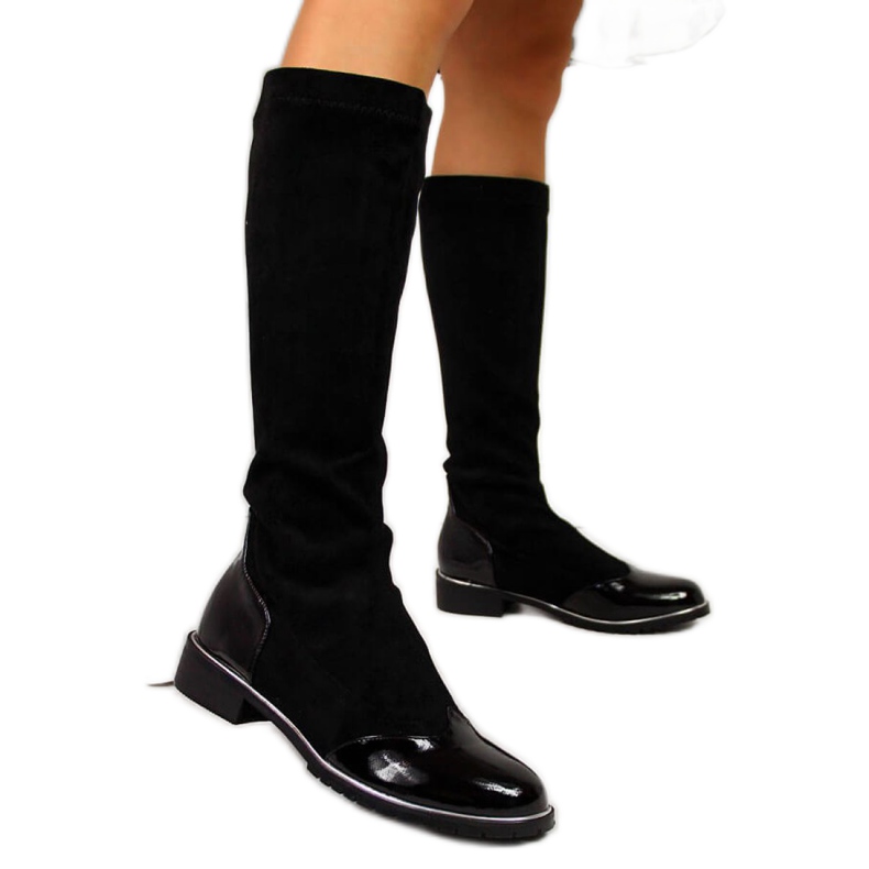 Kozaki zamszowe ocieplane Filippo W PAW289 czarne