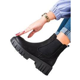 Sztyblety z eko skóry Sergio Leone czarne