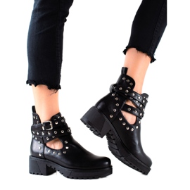 Bestelle Modne Workery Z Dżetami czarne