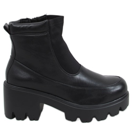 Botki na grubej podeszwie czarne CH19208 Black