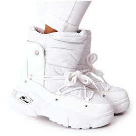 POTOCKI Śniegowce Ocieplane Futerkiem Białe Holys