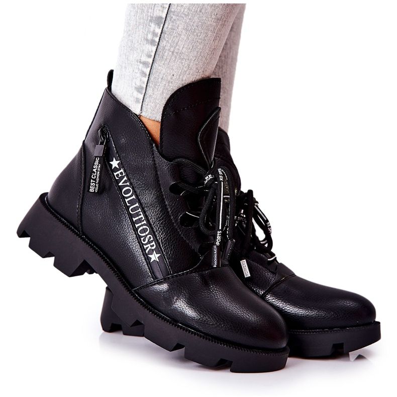 Botki Ocieplane Futerkiem Sergio Leone Czarne TR740