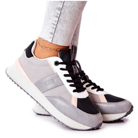 Sportowe Buty Memory Foam Big Star II274398 Szaro-Czarne szare