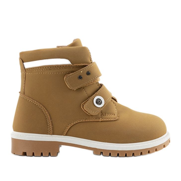 Camelowe traperki dziecięce Marcil żółte