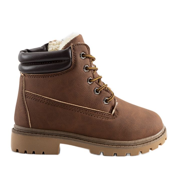 Brązowe traperki dziecięce Marseau