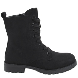 Workery sznurowane Bente Black czarne